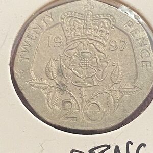 5/$10❤️❤️❤️Vintage 1997 Twenty Pence Great Britain Coin